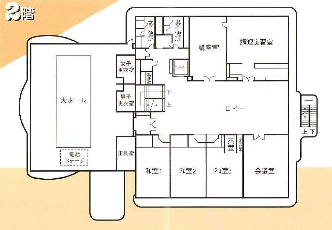 駅南コミュニティセンターの2階フロアマップ