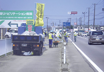 歩道清掃