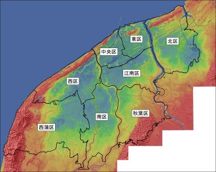 新潟市の全体図