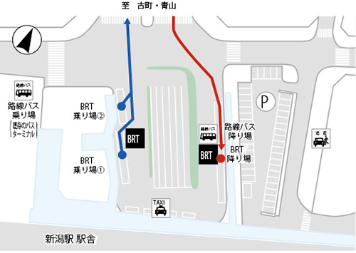 新潟駅前の整備計画案説明画像