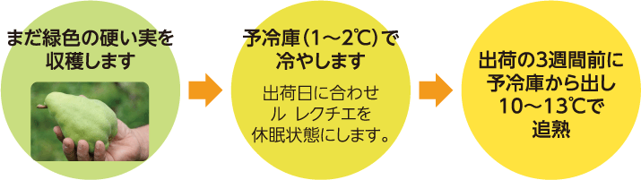 追熟の方法をあらわした図