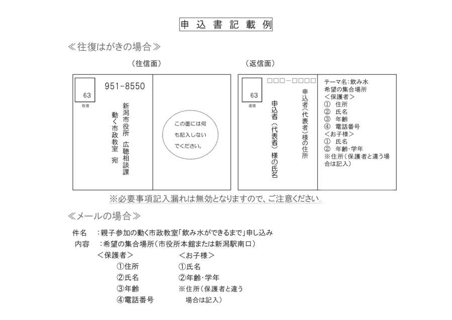 申込記載例