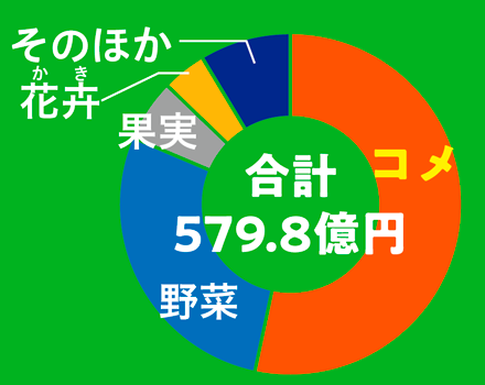 新潟市農業産出額のグラフ